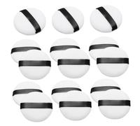 Beatifufu 15pièces Poudre Puff Coton Pur Houppette Flockée Courte Pour Maquillage Idéale Pour Salon Maison Et Voyage Blanche
