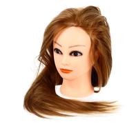 Beatifufu 1ensemble Tête De Mannequin Pour Coiffeur Avec Support Tête Entraînement Cheveux Synthétiques Pour Coiffure Et Tresses Idéale Pour Pratiquer Et Afficher Des Styles