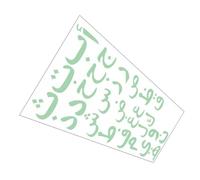 Beatifufu 1feuille Autocollant Mural Lumineux Alphabet Arabe Stickers Décoratifs Éducatifs Pour Garçon Fille Parfait Pour Chambre Salon Et Salle à Manger