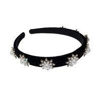 Beatifufu 1pièce Snowflake Headband Accessoire De Fête Élégant Pour Femmes Bandeau Noir Avec Décor Flocon