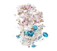 Beatifufu 2 Ensembles Flatback Resin Rhinestone Charms DIY Nail Art Decorations For Women Glitter Butterfly Heart Rectangle Gems In Pastel And Lake Easy To Use Manicure Accessories