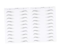 Beatifufu 2 Feuilles Autocollants Sourcils Poil Imperméables Simulation Cheveux Maquillage Sourcils Facile Forme Courbée