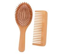 Beatifufu 2 pièces Brosse Démêlante avec Coussin Air Peigne à Dents Larges et Brosse Ovale de Massage pour Homme et Femme Ensemble pour Soins Capillaires et Stimulation