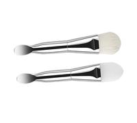 Beatifufu 2 Pièces Brosse Visage Double Embout Brosse Douce pour Application Uniforme de Masque Outil Beauté Multifonction pour Soins à Domicile et Voyage