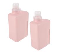Beatifufu 2 Pièces Distributeurs Liquides Recharges Flacons Carrés Plastique Réutilisables pour Lessive Gel et Shampooing Doseur Anti-fuite pour Voyage et Usage Quotidien