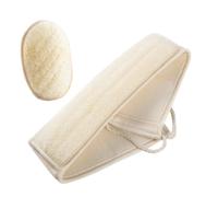 Beatifufu 2 pièces Loofah Naturel Exfoliant pour Éponge Longue pour Gommage Dos Nettoyage Profond Doux Fibre Végétale Naturelle pour Peau Sensible