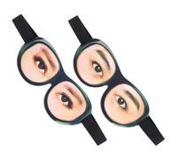 Beatifufu 2 Pièces Masque de Sommeil Impression Humoristique et Bandeau Réglable pour Voyage Siestes Couleur Variée