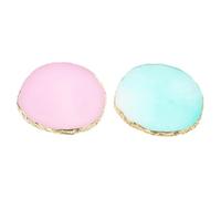 Beatifufu 2 pièces Palette de Mélange pour Vernis à Ongles Résine avec Bord Doré Palette Manucure pour Mélange de Couleurs Outil Pratique pour Professionnels et Salons de Nail Art