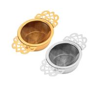 Beatifufu 2 pièces Passoire à Thé Inox Lot Filtre Infuseur Réutilisable pour Vrac Maison Théière Acier Facile à Nettoyer Compatible et Épices Design Créatif Argenté et Doré