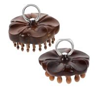 Beatifufu 2 Pièces Peigne de Massage Bois de Santal pour Chevelu Large et Fin Double Fonction de Massage et Soin Ergonomiques pour Détente et Stimulation