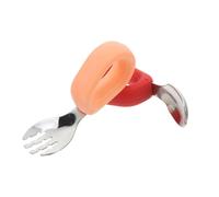 Beatifufu 2 pièces Set Couverts Garçon Fille Inox Poignées Silicone Ergonomiques Fourchette Cuillère Auto Alimentation Garçon Fille Repas Vaisselle