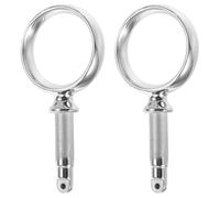 Beatifufu 2 Pièces Support de Rame en Acier Inoxydable Argenté, Forme Anneau de 50mm, Réduit Les Vibrations Bruit, pour Bateaux et Canoës, Usage Professionnel
