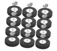 Beatifufu 20 pièces Base Boucles Oreilles avec Attaches Acier Inoxydable et Bouchons Sécurisés Noir pour Création Bijoux DIY Supports Cabochon pour Montages Personnalisés