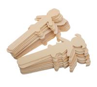Beatifufu 20 Pièces Découpes Garçon Fille Non Peint Bricolage Créatif Figures Solides Éducation Garçon Fille Sticks pour Peinture et Projets DIY
