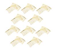 Beatifufu 20 Pièces Peigne à Cheveux Lot de Peignes Latéraux Dorés à Dents Accessoires Décoratifs pour Élégantes pour Chignons et Mariages Conception Portable et Confortable