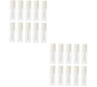 Beatifufu 20 Pièces Tube vide de brillant à lèvres clair Mini tube de brillant à lèvres bouteilles vides Titulaire contenants de rouge à lèvres tubes de glaçage à lèvres Plastique blanche