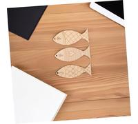 Beatifufu 200 Pièces Wooden Fish Wall Decor Nautical Coastal Hanging Ornaments Rustic Mediterranean Style Diy Paintable Craft For Home Bathroom Bedroom