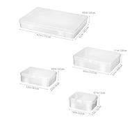 Beatifufu 24 pièces Boîtes de Rangement Transparentes avec Couvercles Verrouillables de Petits Bacs Plastique PP Variées pour Organiser Perles Outils et Accessoires Boîte de Rangement