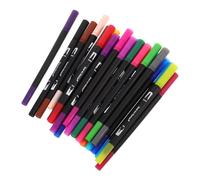 Beatifufu 24 pièces Feutres Double Pointe Aquarelle Stylos Brush Pen Lavables pour Dessin Calligraphie et Journal Pointe Fine et Pinceau pour Étudiants et Artistes
