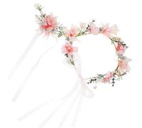 Beatifufu 2ensembles Bandeau De Mariée Fleurs Simulées Avec Bracelet De Fleurs Tête De Fête Élégante Et Naturelle Pour Photos Et Célébrations