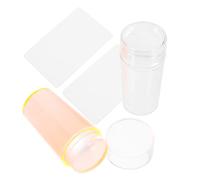 Beatifufu 2ensembles Tampon à Ongles Jelly Transparent Kit Pour Nail Art Avec Raclette Et Têtes Souples Pour Stamping Et Décoration Manucure à Domicile Ou Salon