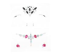 Beatifufu 2feuilles Stickers De Visage Strass Pour Halloween Autocollants Paillettes Gemmes Pour Maquillage Et Art Corporel Faciles à Appliquer