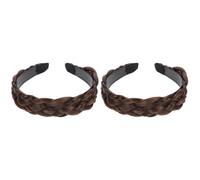 Beatifufu 2pièces Bandeau Tressé Femme Fausse Chevelure Accessoire Élégant Haute Température Pour Événements Et Vie Quotidienne Poids Léger Et Confortable