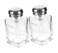 Beatifufu 2pièces Bouteille De Pompe Verre Transparent Distributeur Pratique Pour Dissolvant De Vernis À Ongles Flacon Vide Élégant Et Résistant