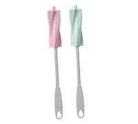 Beatifufu 2pièces Brosse De Nettoyage Pour Biberon Et Tétine Goupillon Rotatif Portable Avec Manche Pour Nettoyage Des Bouteilles Et Tétines