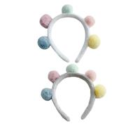 Beatifufu 2pièces Hair Pom Ball Headband Adorable Fashion Accessory Pour Étudiantes