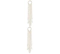 Beatifufu 2pièces Macrame Headband Avec Pendentif à Frange Accessoire De Mariée Bohémien Pour Femmes Élégant Et Charmant Pour Cérémonies Et Photos