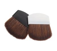 Beatifufu 2pièces Pinceau Blush Portable Pinceaux Visage Professionnels Poils Doux Mini Poignée Ergonomique Pour Maquillage Poudre Et Fond De Teint Blanc Et Noir