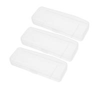 Beatifufu 3 Pièces Boîte De Rangement Porte-couteau Récipient Pour Lames De Rasoir Couvertures De Rasoir Étui Pour Un Étui à Lame Plastique Transparent