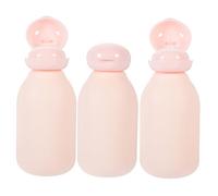 Beatifufu 3 pièces Flacon Pompe Vide Lot de Bouteilles Voyage avec Bouchon Flip Cap Flacons de Toilette Rechargeables pour Shampooing et Lotion Contenants Compacts et Étanches pour Avion et