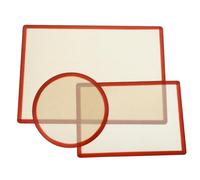 Beatifufu 3 Pièces Tapis de Cuisson Silicone Adhésif Chaleur Tapis Pâtisserie Polyvalent pour Macarons Biscuits et Gâteaux Facile à Nettoyer et Réutilisable
