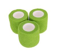 Beatifufu 3 rouleaux Auto Adhésif Élastique pour Poignet et Doigts Protection Sportive Respirante Maintien Flexible pour Blessures et Compression Verts Moyenne