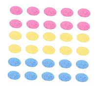 Beatifufu 30pièces Éponges Démaquillantes Ronde Cellulose Lavables Pour Nettoyage Visage Et Exfoliation Pour Maquillage Et Soin Peau