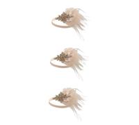 Beatifufu 3pièces Bandeau Flapper Chic Avec Plumes Accessoire Élégant Pour Mariage Soirée Et Fête Années Décoration Festive Pour Femmes