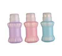 Beatifufu 3pièces Bouteille De Démaquillant Pour à Avec Pompe Pression Verrouillable Plastique Au Rose Bleu