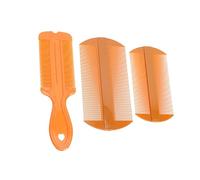 Beatifufu 3pièces Peigne à Dents Fines Anti-pelliculaire Lot De Peignes De Massage Pour Pratique Et Portable Outil De Toilettage Pour Adultes Orange