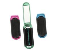 Beatifufu 3pièces Peigne Pliant Avec Brosse De Massage Et Miroir Portable Accessoire De Coiffure De Voyage Pour Cheveux Démêlés