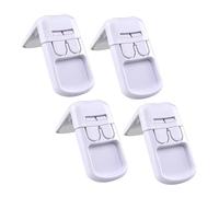 Beatifufu 4 Pcs Serrure D'armoire Loquet de Porte de Tiroir Sécurité pour Bébé Verrous de Sécurité pour Armoires de Bébés Facile à Ouvrir Parents en Abs pour Tiroirs et Appareils