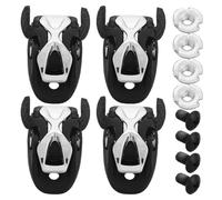 Beatifufu 4 Pièces Boucle de Sangle pour Patins à roulettes, Réglage Fin | Plastique et Acier Inoxydable, Verrouillage Sûr, avec Vis, pour Adultes, Usage Extérieur