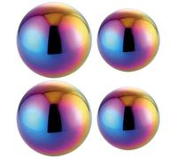 Beatifufu 4 Pièces Boule Flottante de Jardin, Miroir, 2 Tailles | Surface Réfléchissante Lumineuse, Usage Extérieur, pour Bassin de Patio, Protège Plantes Aquatiques et Poissons