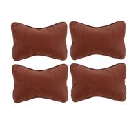 Beatifufu 4 Pièces Coussin de Nuque Voiture Marron Respirant Support Cervical Ergonomique pour Conduite et Voyage Appuie-tête Confortable et Frais pour Siège Passager et Conducteur