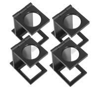 Beatifufu 4 Pièces Loupe Pliable avec Échelle Lunette Grossissante Portable pour Couture Artisanat et Inspection Textile Outil Polyvalent et Facile à Transporter