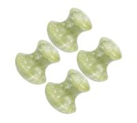 Beatifufu 4 pièces Set de Outils Guasha Visage Jade Naturel Forme Champignon Ergonomique pour Massage Facial et Soin Corps Pierre de Massage Rafraîchissante et Portable pour Spa et Soins