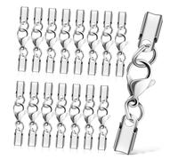 Beatifufu 40 pièces Fermoirs Mousquetons Acier Inoxydable Clips Robustes pour Fabrication de Bijoux DIY Attaches Lobster Claw pour Colliers et Bracelets