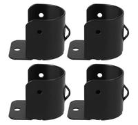 Beatifufu 4pièces Support de Tringle de Acier Inoxydable Supports Extrémité Robustes pour Barres de Rideau Installation Facile pour Tringle de Penderie et Salle de Bain Finition Noire