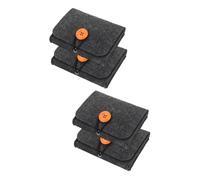 Beatifufu 4pièces Trousse De Rangement pour Huiles Essentielles Feutre De Voyage Pratique pour Bouteilles Huiles Aromatiques Organisation Facile Et